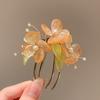Classical Hair Comb Chinese Style Hair Stick U Shape Flower Cheongsam Hairpin For Hanfu Accessories