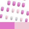 Purple Solid Color Wearable Nail Tips - Fake Nail Stickers