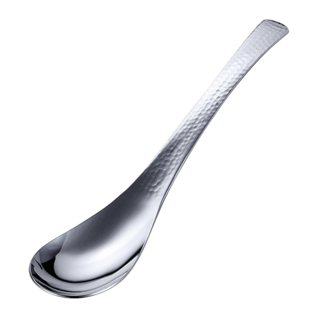 Yamashita Kogei Takebito 18-8 Stainless Steel Utage Hammered Ramen Soup Spoon 16cm Made in Japan Professional Use 1 Piece