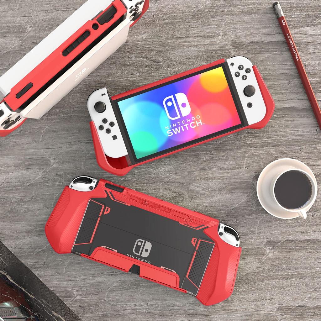 Чехол Mumba Nintendo Switch OLED 2021, органическая модель EL, защитный чехол TPU Grip, совместим с Nintendo Switch OLED и контроллером