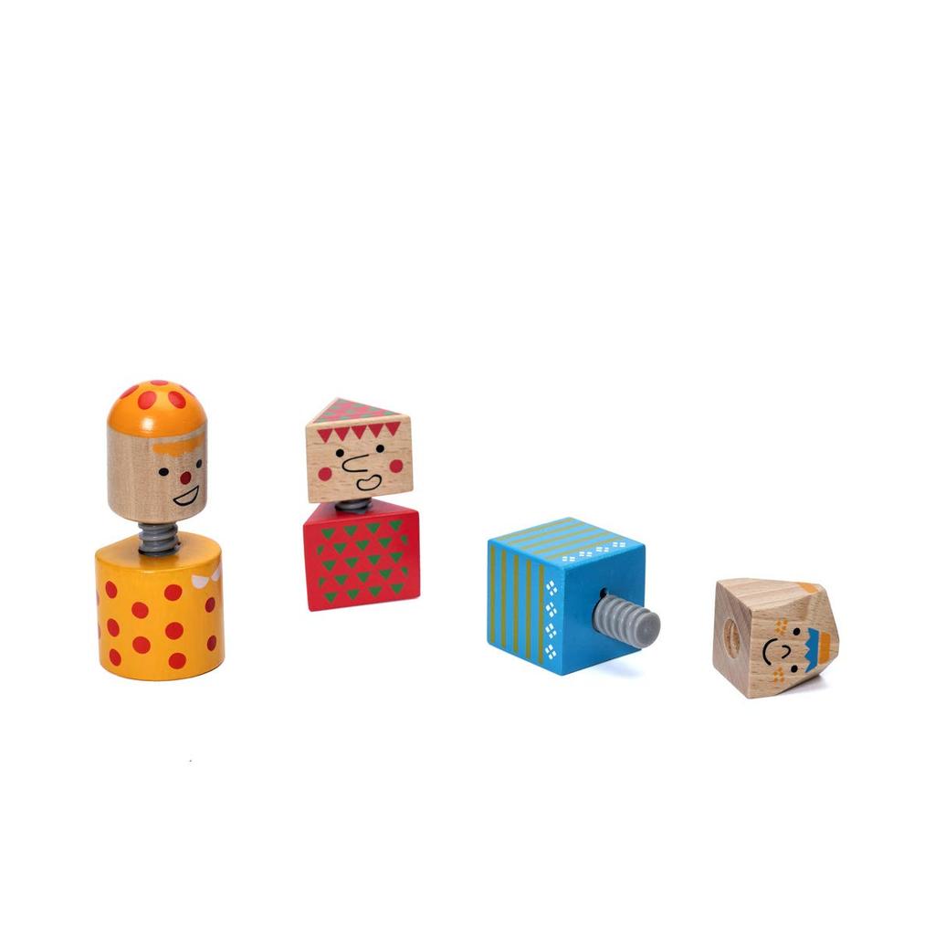 Bornelund Beleduc Fun Learning Ages 2 and Screw-Headed Friends, Up, BE92249, Red, Blue, Yellow, etc.