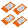 100pcs Ziplock Bags Self Sealing Holographic Reusable Food Storage Bags with Hanging Hole Orange