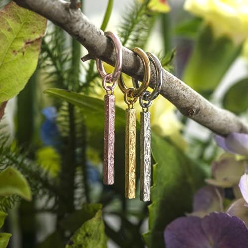 [Cisst Liber] Hawaiian Jewelry Hoop Earrings for Men and Women, Stick and Plate Style, Brand Name, Rust-Resistant, Always Wearable, Dangling, Surgical