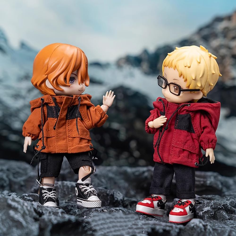 ISHR Obitsu 11 OB11 Doll Clothing Jacket Coat Cool 11cm Body Multiple Colors Red