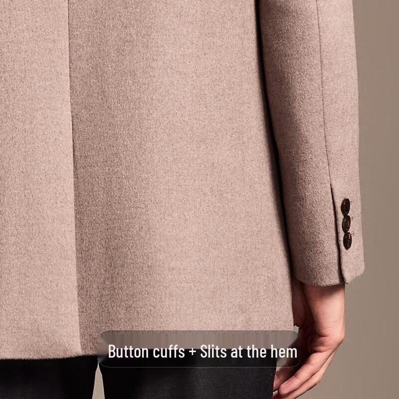 Antonio Men's Wool Blend Twill Mid-Length Suit Coat