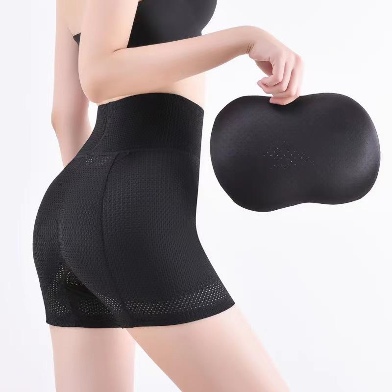 Women's High Waisted Butt Lifter Shorts, Removable Pad Tummy Control Shapewear, Breathable Seamless Hip Enhancer Underwear
