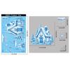 Blue Christmas Window Static Clings With Santa Snowman Reindeer Patterns For Home Xmas Party Decorations
