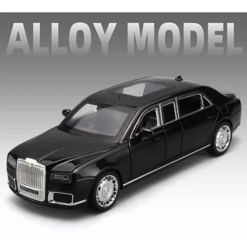 1/24 Aurus Motors Aurus Senat Russland Präsidentenauto Legierungs-Automodell Sound und Licht Kinderspielzeug Sammlerstücke Geburtstagsgeschenk