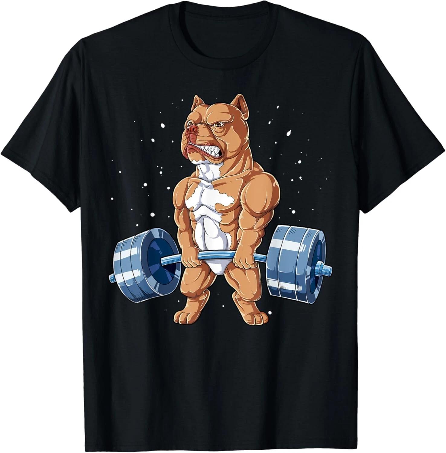 Pit Bull Weightlifting Funny Deadlift Men Fitness Gym Gift Unisex T-Shirt S