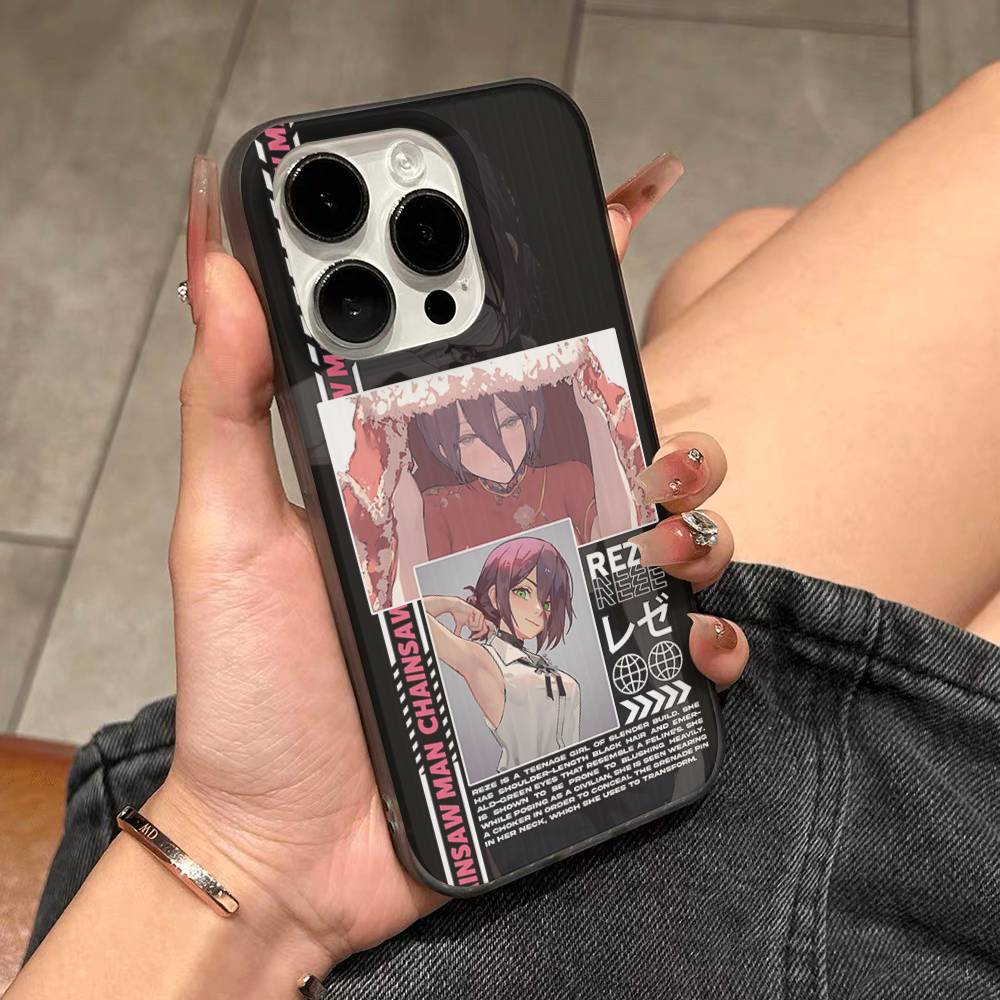 Cool Anime R-Reze For IPhone 17 16 15 11 12 13 14 Pro Max Plus Pro Corrugated Translucent Back Phone Cover