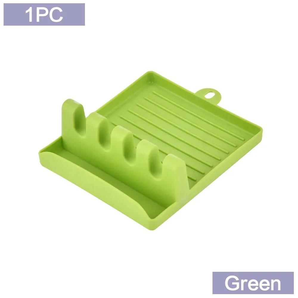 

Kitchen Spoon Holders Pot Lid Rack, Cooking Tool Tableware Storage Rack for Spoons, Chopsticks, Spatulas Lids, Durable Practical зелёный