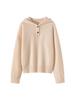 Women's Pure Wool Hooded Sweater - Thick, Loose, Casual Base Layer for Autumn/Winter
