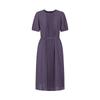 Jiuzi Anna Kou Elegant Temperament Commuting Toothpick Pleated Chiffon Waist Cinching Dress