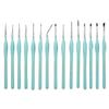 10-Piece Children's Paint Brush Set: Blue Handle Nylon Brushes for Acrylic, Watercolor, and Oil Painting