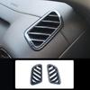 For Kia Seltos    ABS Carbon Fiber Front Center Console Air Condition Vent Outlet Cover Trim Car Styling Accessories