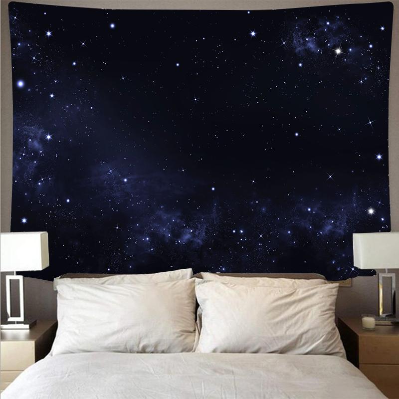 Mysterious Universe Space Starry Large Art Tapestry Psychedelic Wall Hanging Beach Towel Polyester