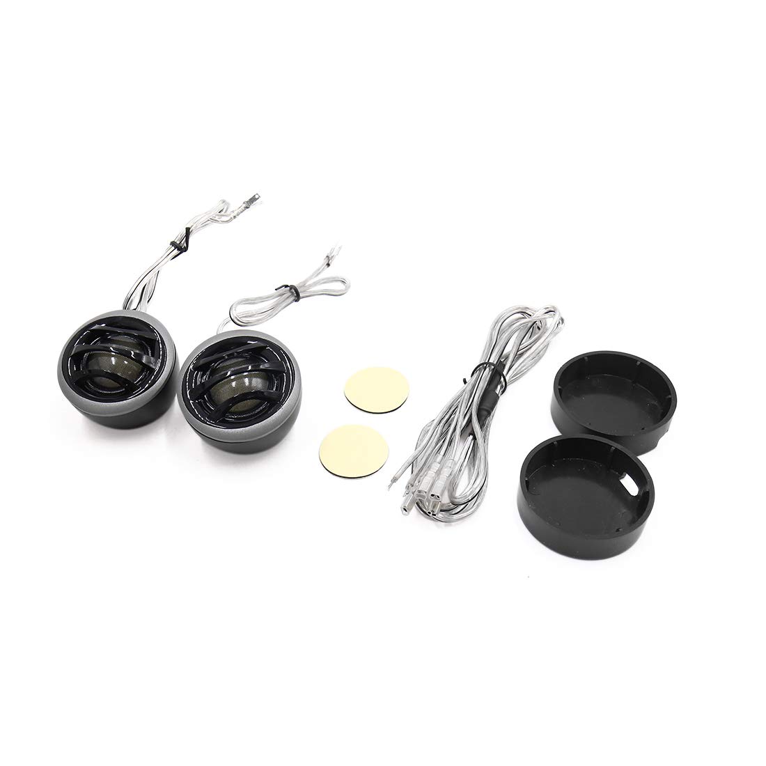 

uxcell Car Molded Trim 50W 91dB Black Metal Loudspeaker Dome Tweeter for Automotive Pack of 2 Strips, 2.5cm Use,