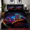 E-Sports Game Colorful 3D Digital Printing Three-Piece Quilt Cover