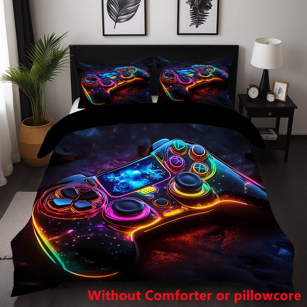 E-Sports Game Colorful 3D Digital Printing Three-Piece Quilt Cover