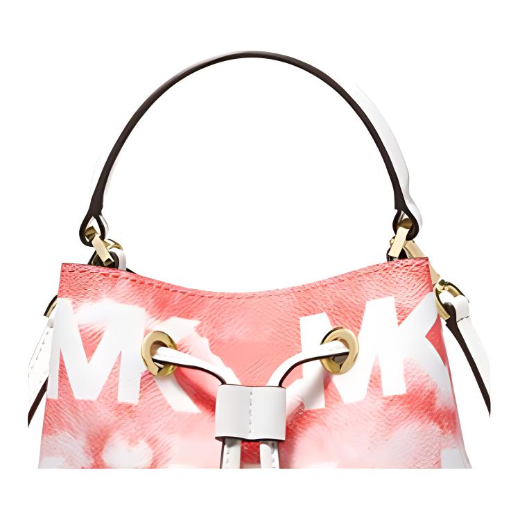 New MICHAEL KORS Suri Canvas Bucket Bag, Handbag, Shoulder Bag, Crossbody Bag Small Women's Watermelon Red 35T1GU2C5I-GRAPFRUT-MLT