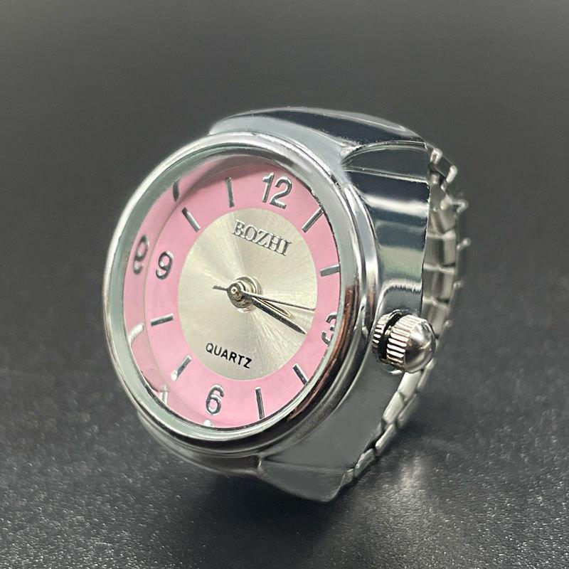 Punk Vintage Quarzuhr Ring Elastischer Dehnbarer Finger Schmuck Für Männer Frauen Tägliches Mode Accessoire