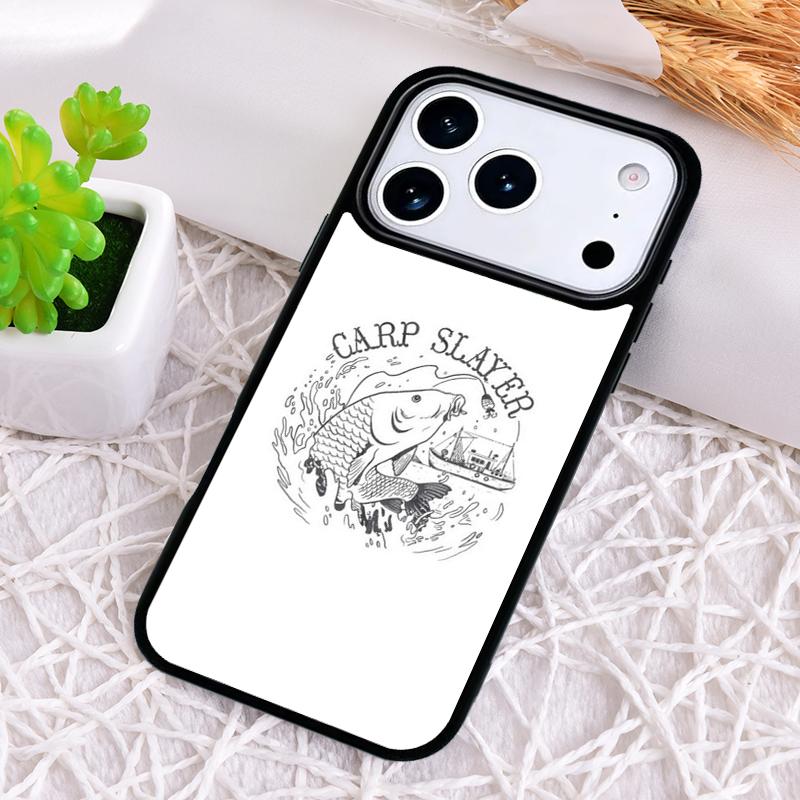 Carp Fishing Fish Phone Case for iPhone 17 Air 16 15 11 12 14 13 Pro Max Shockproof Cover