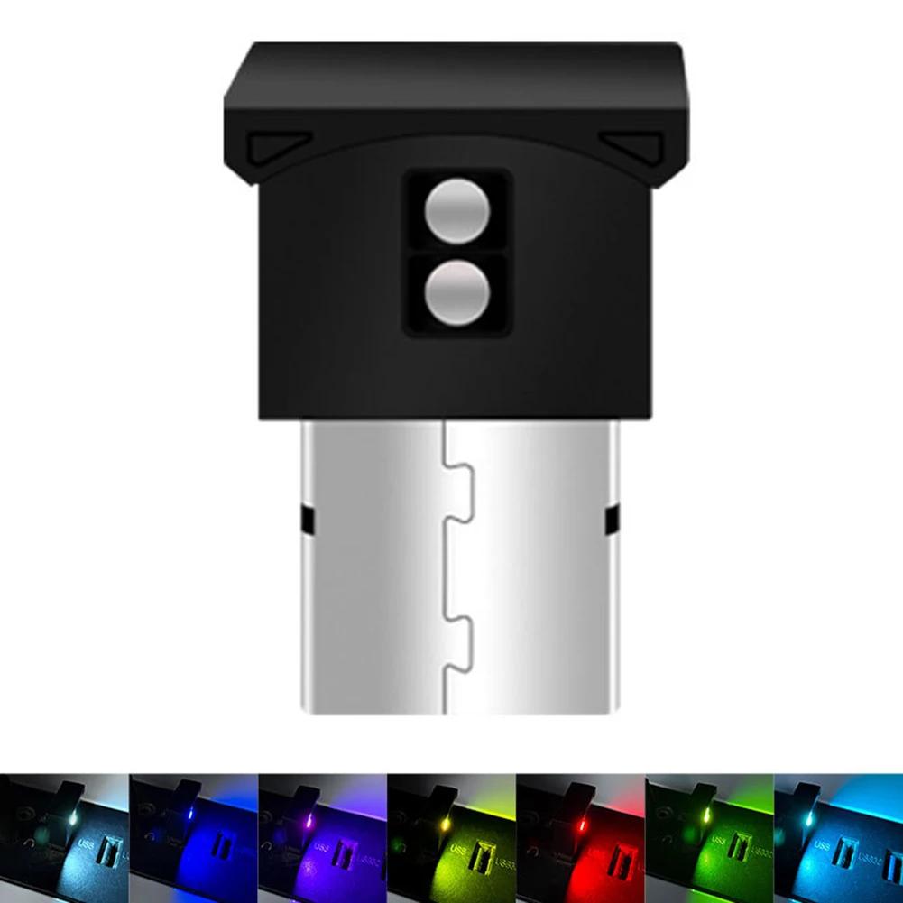 

Mini USB LED Interior Atmosphere Lamp, RGB Ambient Lighting for Car Auto Decorative Night Light