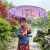 56cm Fabric Tassel Umbrella Handheld Chinese Style Ancient Dance Umbrella Rainproof Windproof Chinese Antique Umbrella