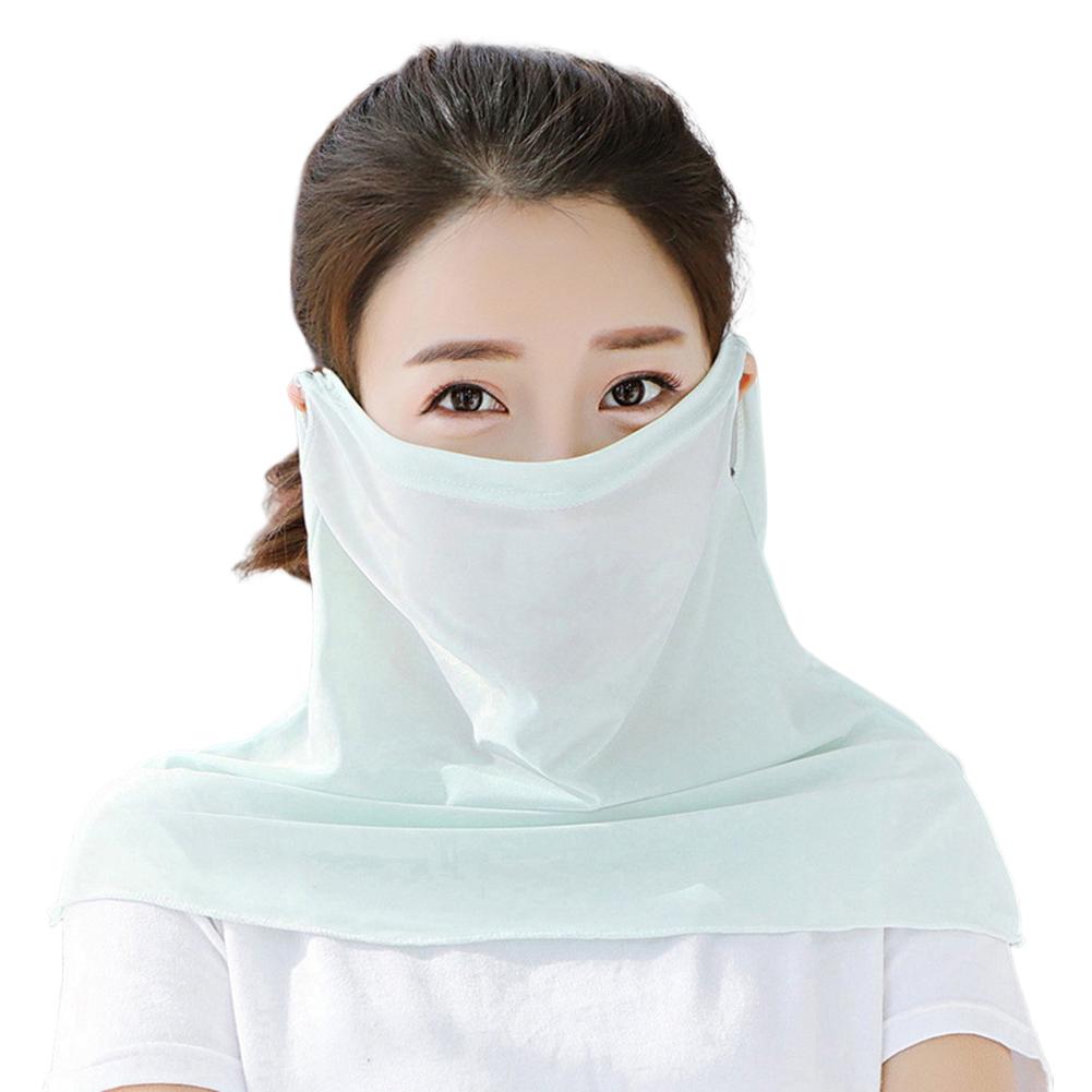 Unisex Face Mask Breathable Ice Silk Full Face Sun Protection Mask Anti Ultraviolet Thin Portable for Summer Outdoor Activities