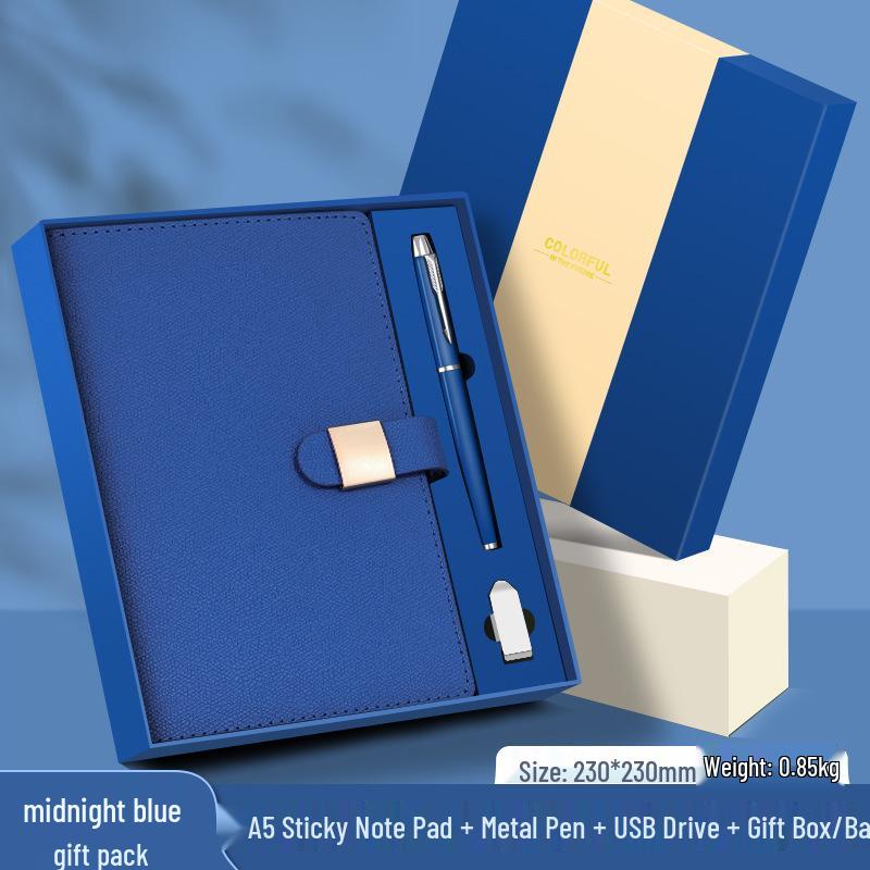 Customized Logo Laptop Gift Set: Thickened Notebook with Clasp, Perfect for Business Office Culture Gifts
