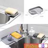 Self Draining Soap Bar Holder Silicone Kitchen Sink Soap Dish Sponge Tray Creative Washing Table Soap Tray Free Punch Drain Rack