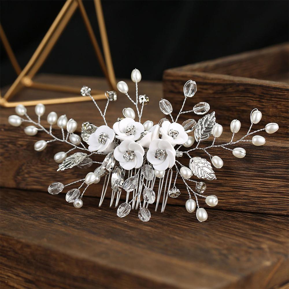 Flower Bridal Hair Comb Vintage Hair Accessories Wedding Party Bride Hair Clips  for Women