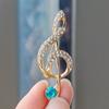Creative Personality Beating Music Note Brooch Design Sense Suit Corsage Cardigan Accessories Exquisite Niche Pin Collar Pin Women