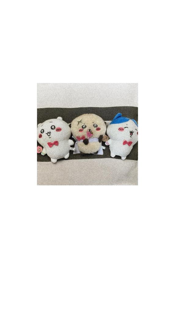 Chiika with Sea Otter Plush Toy, Approx. 16cm, Set of 3, Official Merchandise