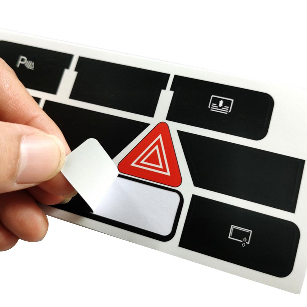 Car Interior Repair A8 D3 Clima Panel Decals Button Repair Kit Sunlight Resistance Firm Adhesion High Grade Vinyl