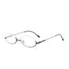 Without Lens Y2K Half Frame Glasses Metal Vintage Fashion Decoration Glasses Chic Harajuku Photography Fake Glasses Girls