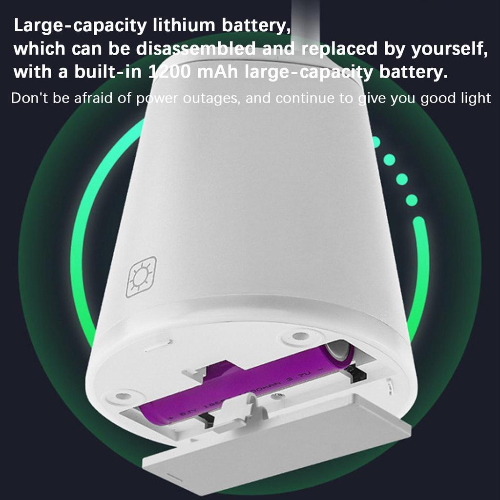 Bedside Table Lamp 4 Levels Adjustable Flexible LED Touch Control Accessories Table Top Lamp For Bedroom Study Work Dorm Nail
