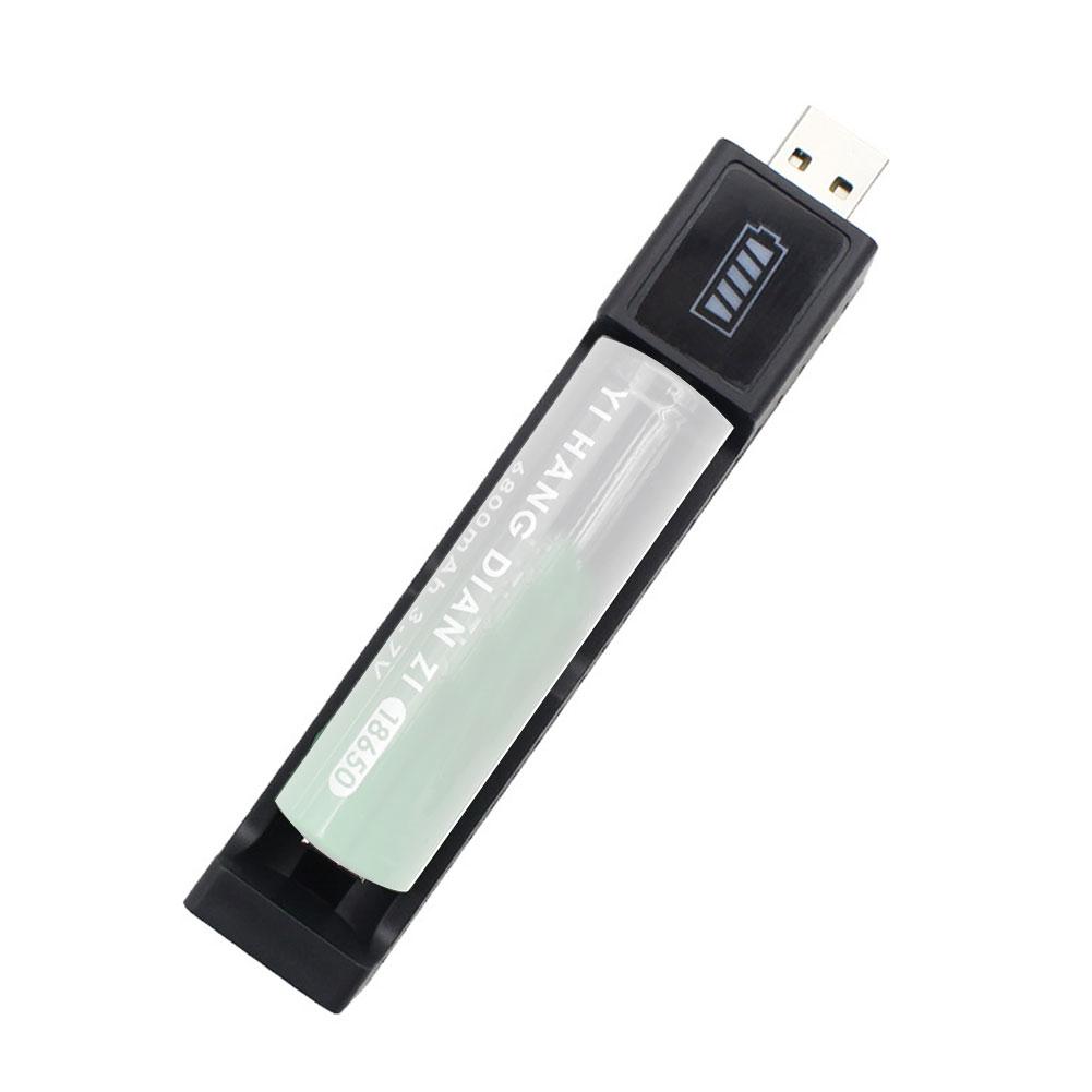 USB Direct Insertion Single 18650 Lithium Battery Fast Button Charging Push Battery Sour H3Q4