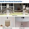 5Pack Black Decorative Ring Rope Supports Holders for Hemp Rope Fencing Stair  Railing Wall Mounted Hanger Ceiling Hook
