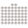 50 Set 17mm Pants Button Stainless Steel Silver Decorative Button with Tip Crossing Screw for