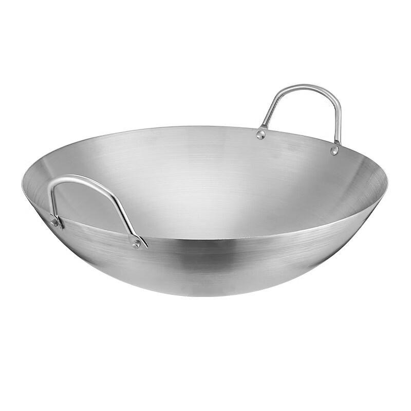

ZISIZ 316 Stainless Steel Double Handle Wok