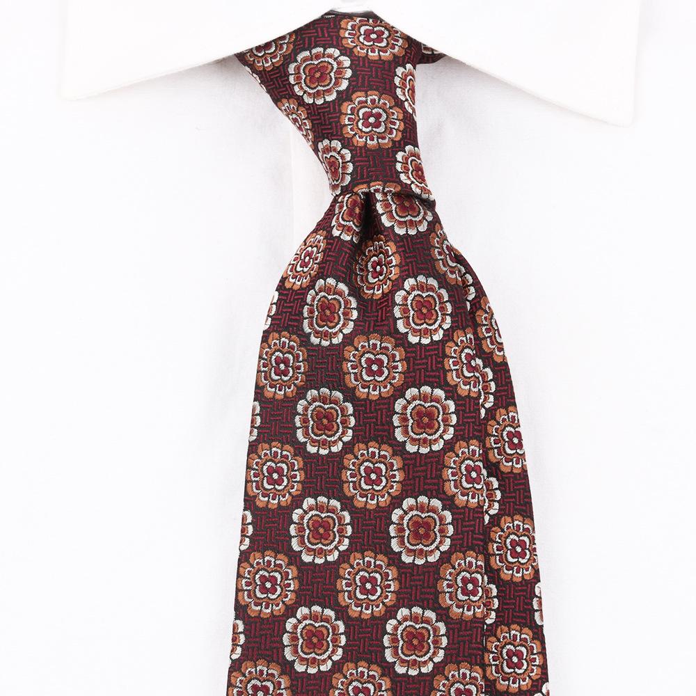 Cravată Bărbați Retro Roșu Închis Britanic 8Cm Înaltă Sens Rochie Profesională Business Cu Dungi Nuntă Mire Tendință Nuntă