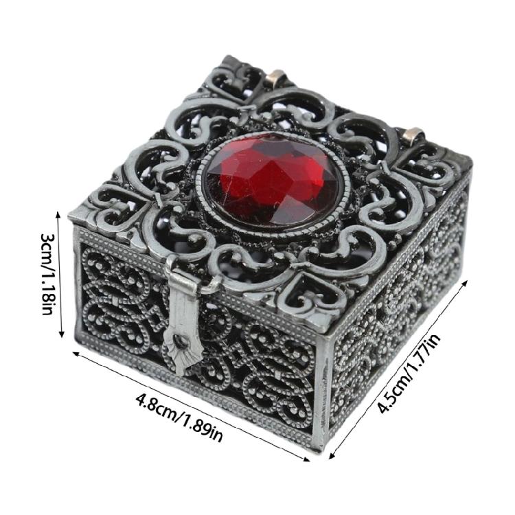 Sturdy Zinc Alloy Jewelry Storage Box Unique Jewelry Organizers With Soft Lining for Necklace Earrings Jewelry