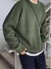 Maglione Trendy da Uomo a Blocchi di Colore a Righe con Girocollo - Maglieria Casual Autunno/Inverno 2023