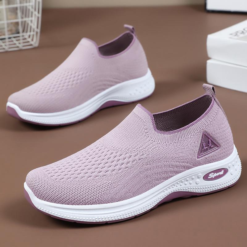 New Women's Non-slip Non-tired Feet Anti-odor Walking Casual Sneakers - Breathable Mesh Soft Sole Design Fashionable and Comfortable