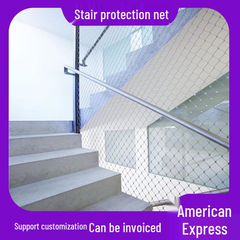 Stainless Steel Wire Safety Net for Staircases and Atriums