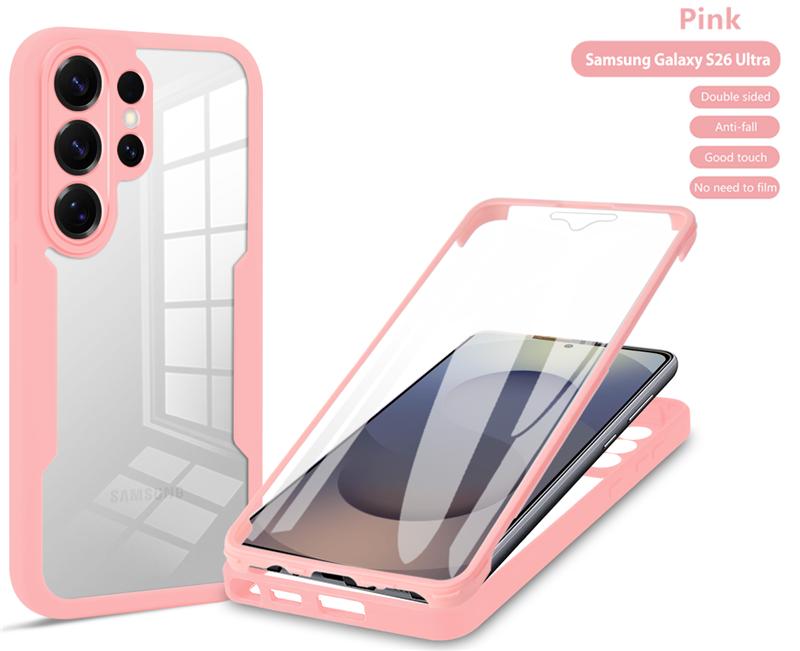 Etui ochronne 360 dwustronne pełna ochrona do Samsung Galaxy S26 Ultra GalaxyS26 Plus S 26 5G Przedni ekran odporny na wstrząsy przezroczysta osłona
