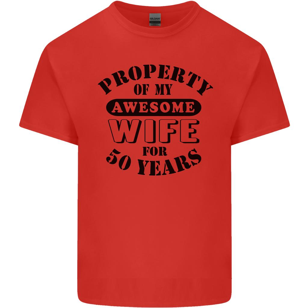 50th Wedding Anniversary 50 Year Funny Wife Unisexs Light Cotton TShirt