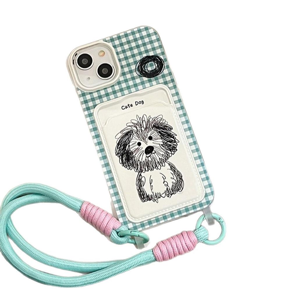 Lanyard Card Holder Phone Case Line Puppy Domestic Android for Huawei NOVA10 Honor Fashion Cartoon Case