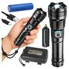 [PACZA] Tactical LED Flashlight with Zoom Function, Rechargeable USB-C D1165